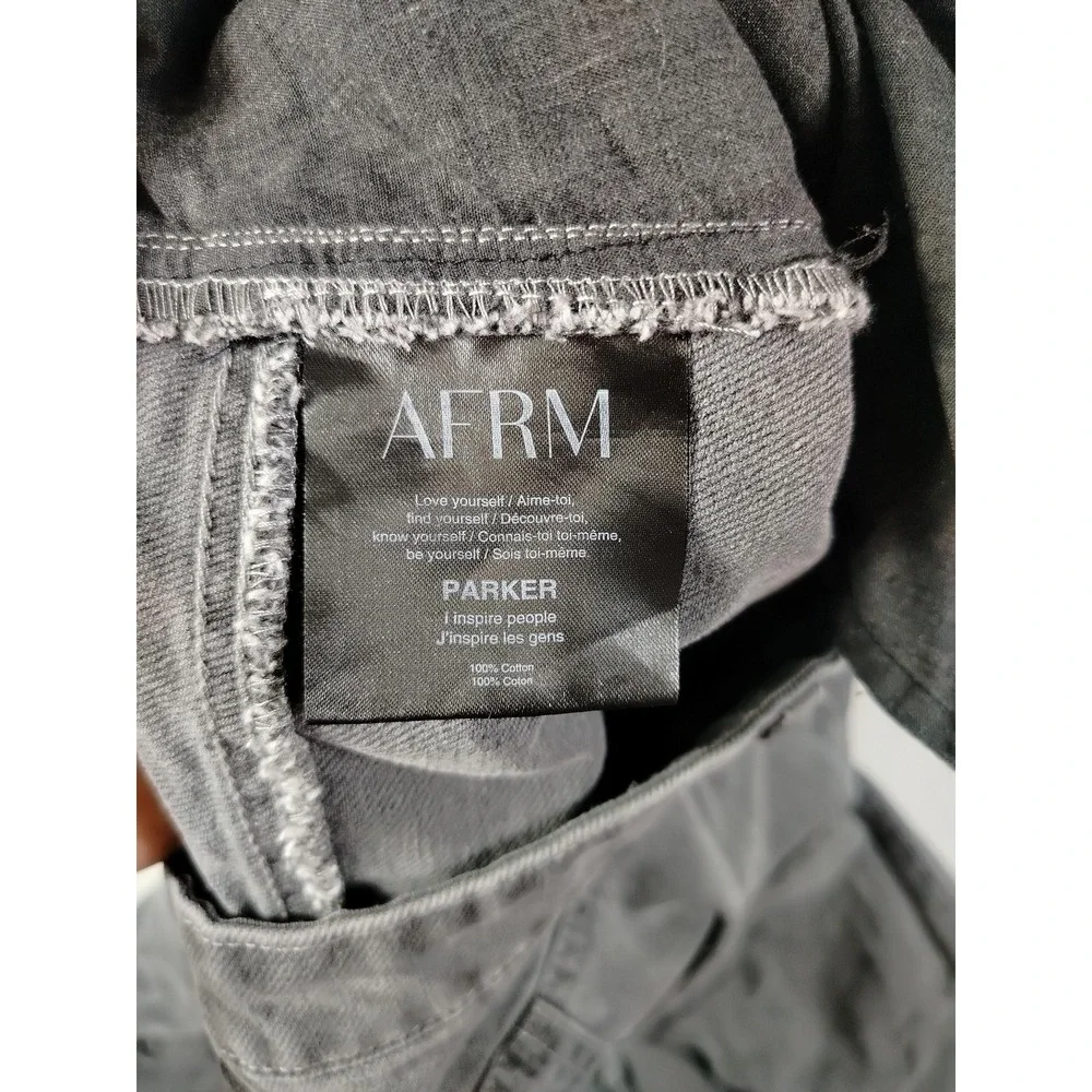 AFRM Jeans Womens 26 Gray Parker Cargo Baggy Streetwear Rave Wear Parachute Y2K